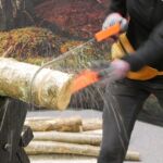 Nordic Pocket Saw making the saw dust fly