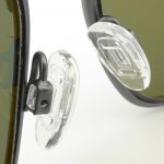 Though adjustable, these type of nose pads can be a little difficult for most people. Go to an optician to be safe.