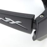 Interlocking hinges are moulded into the frame and arm.