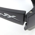 Interlocking hinges are moulded into the frame and arm.