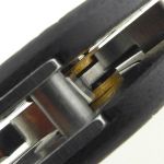 Captive ball bearings make the blade movement super slick.