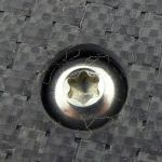 A closer look at the handle Carbon Fibre / G-10 Laminate texture, here shown with the pivot bolt.