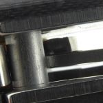 A close-up of the lock engagement.