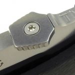 A ramp shaped thumb opener is bolted to the blade, so could be removed if required.