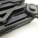 A liner-lock style lock secures the bit holder in the open position.