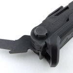 As you open each tool the sliding lock is pushed back.