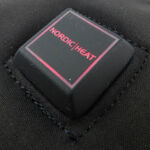 On full power the button is red.