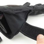 Showing the wrist adjustment gusset.