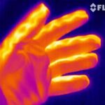 Thermal imaging shows the heating elements.