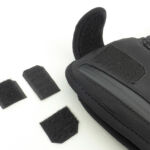 Three small pieces of Velcro are needed to make this removable modification.