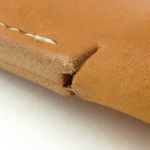 A detail of how the welt is incorporated on the fold side.