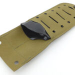 Though MOLLE compatible, the sheath is a minimalist design.