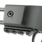Behind the trigger guard is a short section of picatinny rail.
