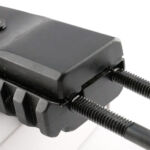 With both screws loose, you can move the wire stock.