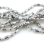 For wearing round your neck there is a length of ball chain.