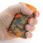 The 10,000mAh handwarmer is a good handful.