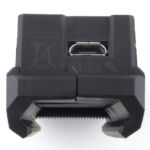 A micro-USB socket is used for charging.