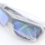 The glasses are fully wrapped.