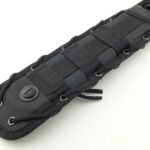 The front has webbing for mounting small pouches.