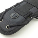 Lace holes and webbing.