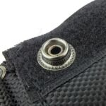 These straps are secured with press-studs and velcro.